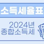 소득세율표, 2024년 종합소득세 환급일 및 프리랜서 세무신고 대행 6 소득세율표 2024년 종합소득세 환급일 및 프리랜서 세무신고 대행