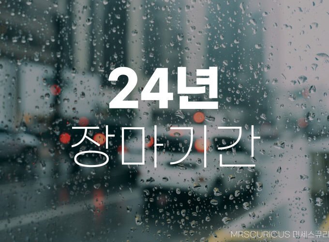 24년 장마기간 및 태풍