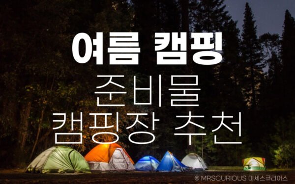 여름 캠핑 준비물 복장 캠핑장 추천 가이드